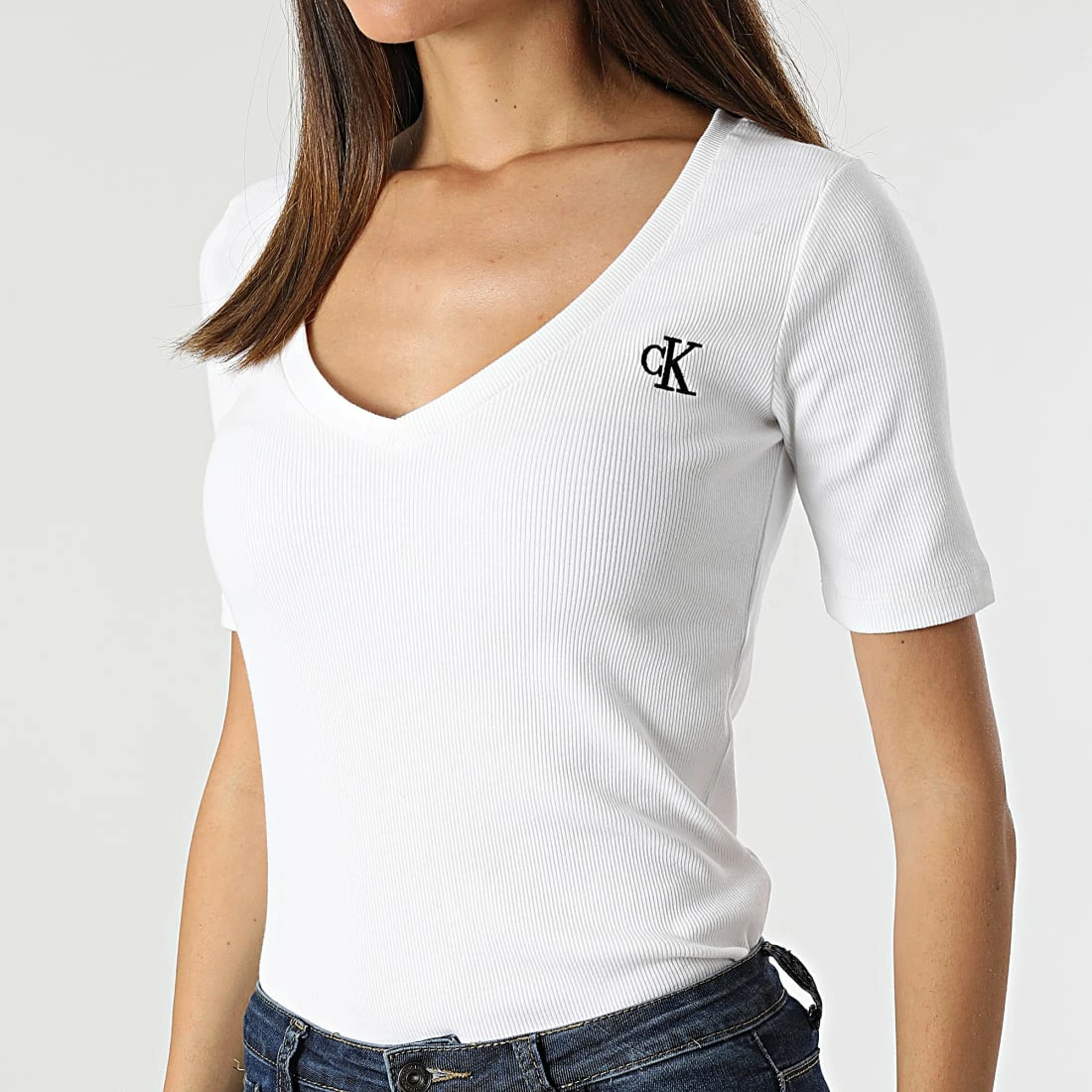 Bon marché ✨ Tee 👚 Shirt Femme 9929 Blanc de Calvin Klein 🥰 3 Bon marché ✨ Tee 👚 Shirt Femme 9929 Blanc de Calvin Klein 🥰 – Image 3