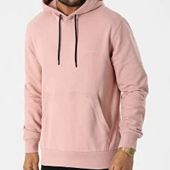 Budget 🤩 Sweat Capuche Small Chest Logo 7165 Rose de Calvin Klein 👍