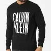 De gros 🔥 Sweat Crewneck Thunder Sweat Logo 8451 Noir de Calvin Klein 😍