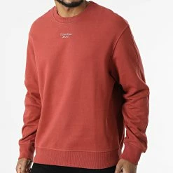 Acheter 😀 Sweat Crewneck Stacked Logo 0044 Rouge Brique de Calvin Klein ❤️