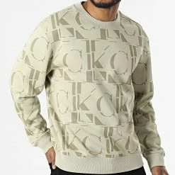 Acheter ✨ Sweat Crewneck J30J320847 Beige de Calvin Klein 🥰 -Calvin Klein Soldes Magasin calvin klein 319354 J30J320847 0I1 20220518T145427 03