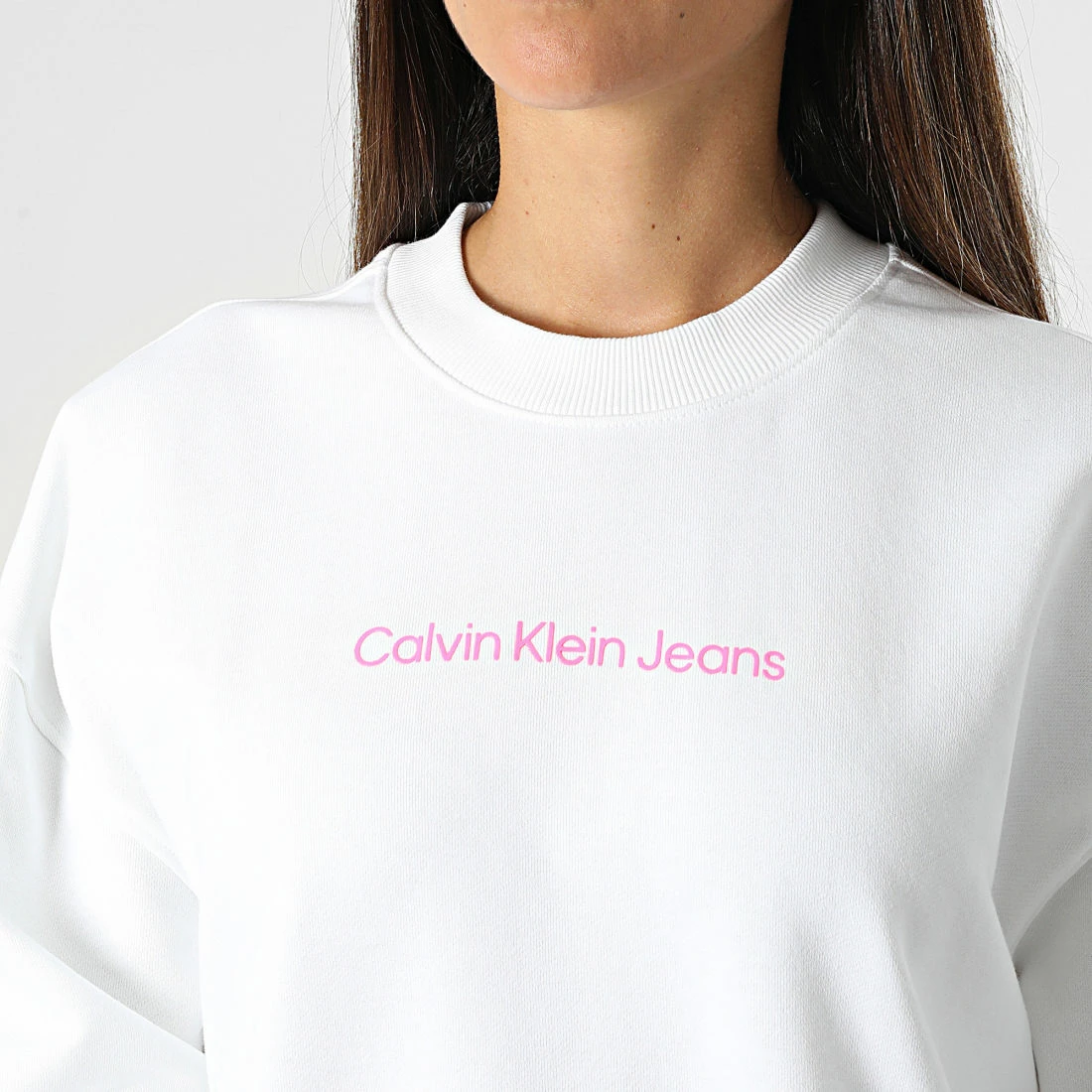 Bon marché 🌟 Sweat Crewneck Femme 8985 Blanc de Calvin Klein 🔔 2 Bon marché 🌟 Sweat Crewneck Femme 8985 Blanc de Calvin Klein 🔔 – Image 2