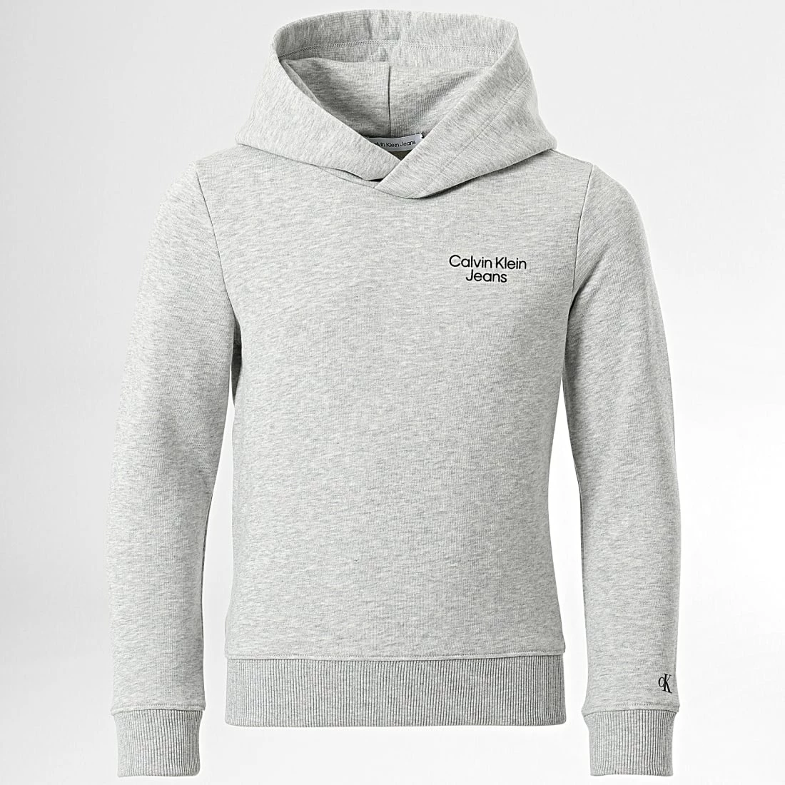 Budget 😍 Sweat Capuche Enfant Stack Logo 1293 Gris Chiné de Calvin Klein 🎁 1 Budget 😍 Sweat Capuche Enfant Stack Logo 1293 Gris Chiné de Calvin Klein 🎁