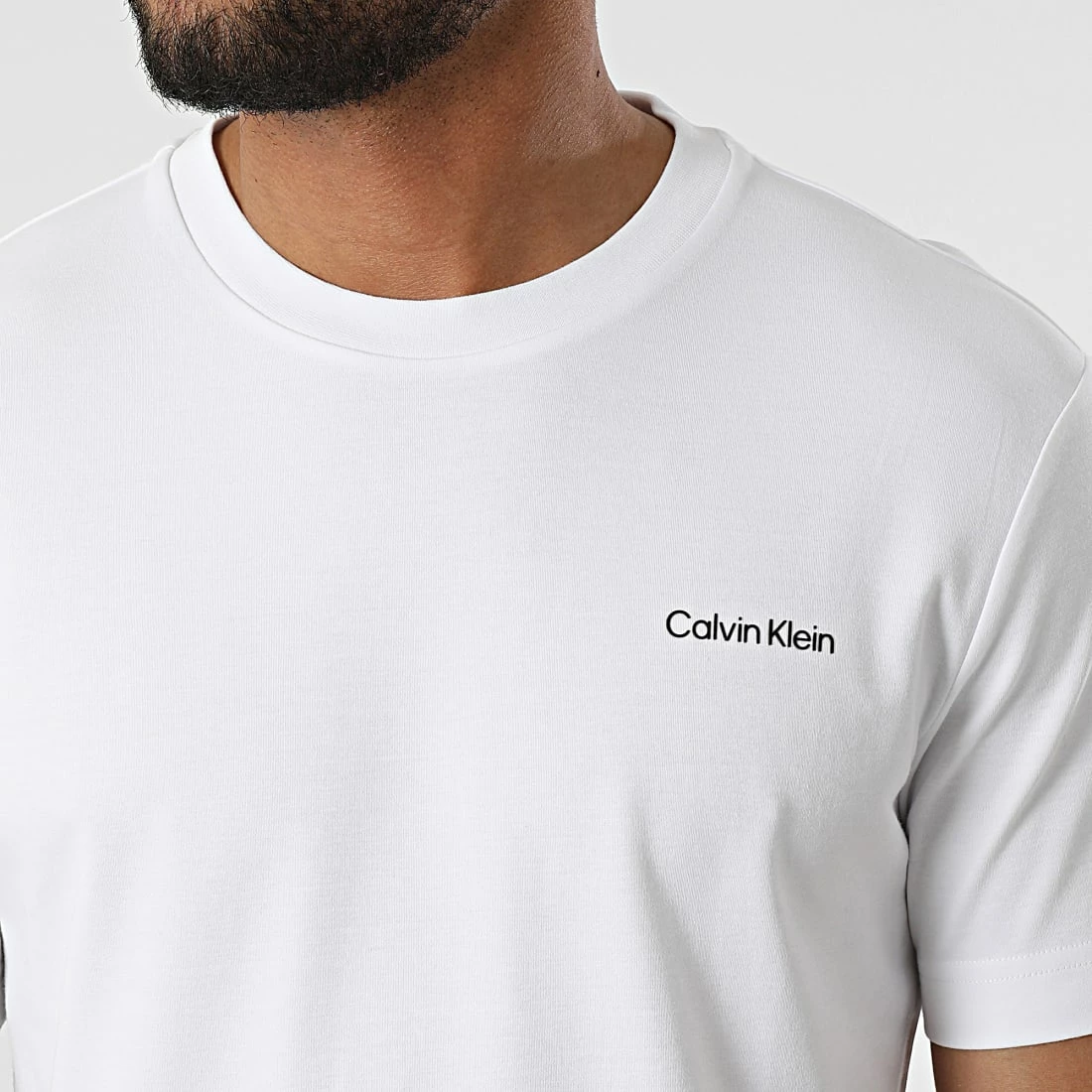 Budget 😍 Tee 👕 Shirt Micro Logo Interlock 9894 Blanc de Calvin Klein ❤️ 2 Budget 😍 Tee 👕 Shirt Micro Logo Interlock 9894 Blanc de Calvin Klein ❤️ – Image 2