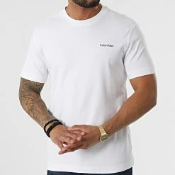Budget 😍 Tee 👕 Shirt Micro Logo Interlock 9894 Blanc de Calvin Klein ❤️ 6 Budget 😍 Tee 👕 Shirt Micro Logo Interlock 9894 Blanc de Calvin Klein ❤️ -Calvin Klein Soldes Magasin calvin klein 320115 K10K109894 YAF 20220519T150849 03