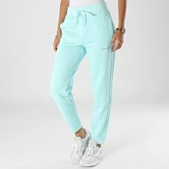 Budget 👏 Pantalon Jogging Femme GWS2P608 Bleu Clair de Calvin Klein 😍