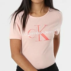 Meilleur prix ✔️ Tee 👕 Shirt Femme 8986 Rose de Calvin Klein 💯