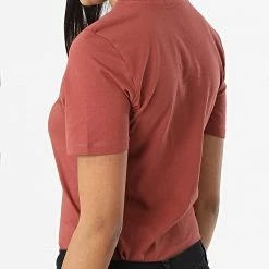Meilleur prix 🛒 Tee 👚 Shirt Femme 9135 Rouge Brique de Calvin Klein ✨ -Calvin Klein Soldes Magasin calvin klein 320524 J20J219135 XLN 20220531T150224 04
