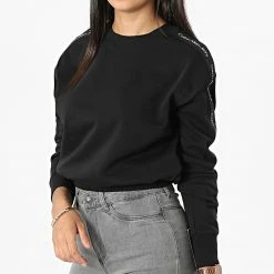 Offres 😉 Sweat Crewneck Femme 8980 Noir de Calvin Klein 🔥