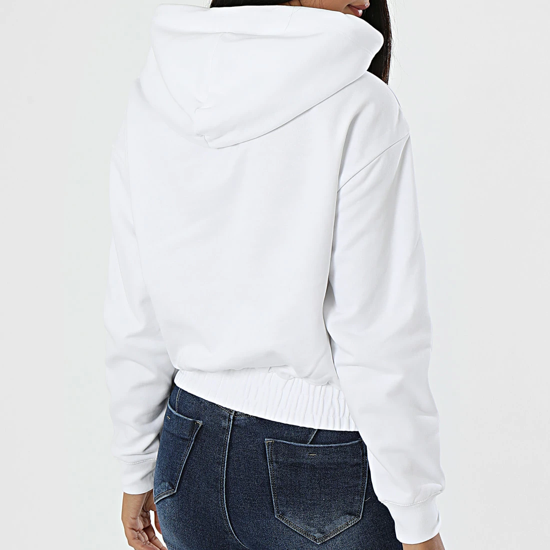 De gros 🔥 Sweat Capuche Zippé Femme A Bandes 8981 Blanc de Calvin Klein 🌟 4 De gros 🔥 Sweat Capuche Zippé Femme A Bandes 8981 Blanc de Calvin Klein 🌟 – Image 4
