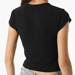 Budget 🥰 Tee 👕 Shirt Femme Crop Slub RIB Fitted 9126 Noir de Calvin Klein 🌟 -Calvin Klein Soldes Magasin calvin klein 321179 J20J219126 BEH 20220601T160421 04