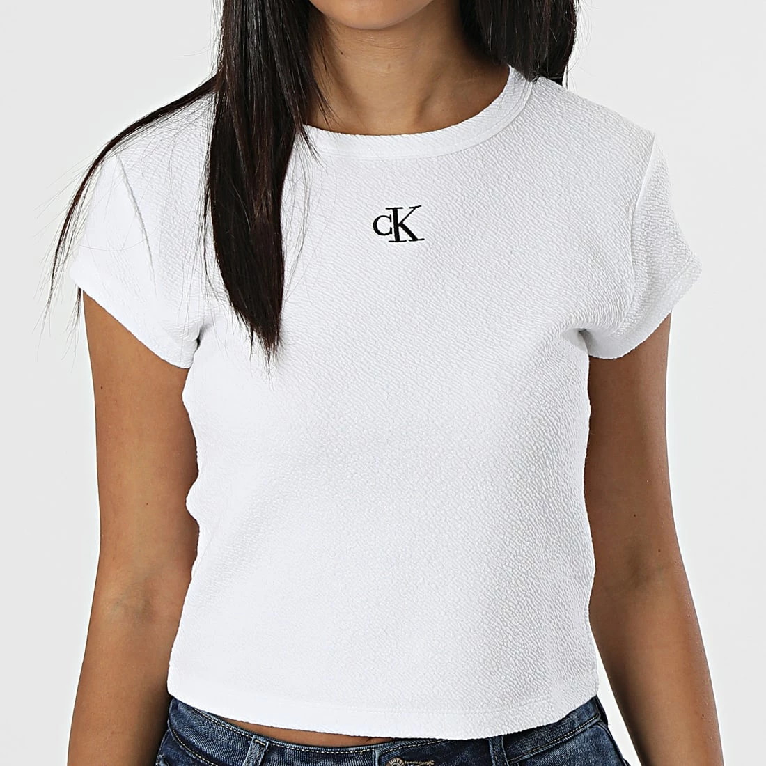Acheter 🎉 Tee 👕 Shirt Femme Crop 9126 Blanc de Calvin Klein ⌛ 3 Acheter 🎉 Tee 👕 Shirt Femme Crop 9126 Blanc de Calvin Klein ⌛ – Image 3