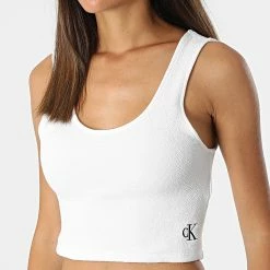 Le moins cher ⭐ Débardeur Femme Crop 9659 Blanc de Calvin Klein 😍 6 Le moins cher ⭐ Débardeur Femme Crop 9659 Blanc de Calvin Klein 😍 -Calvin Klein Soldes Magasin calvin klein 321184 J20J219659 YAF 20220601T155836 03