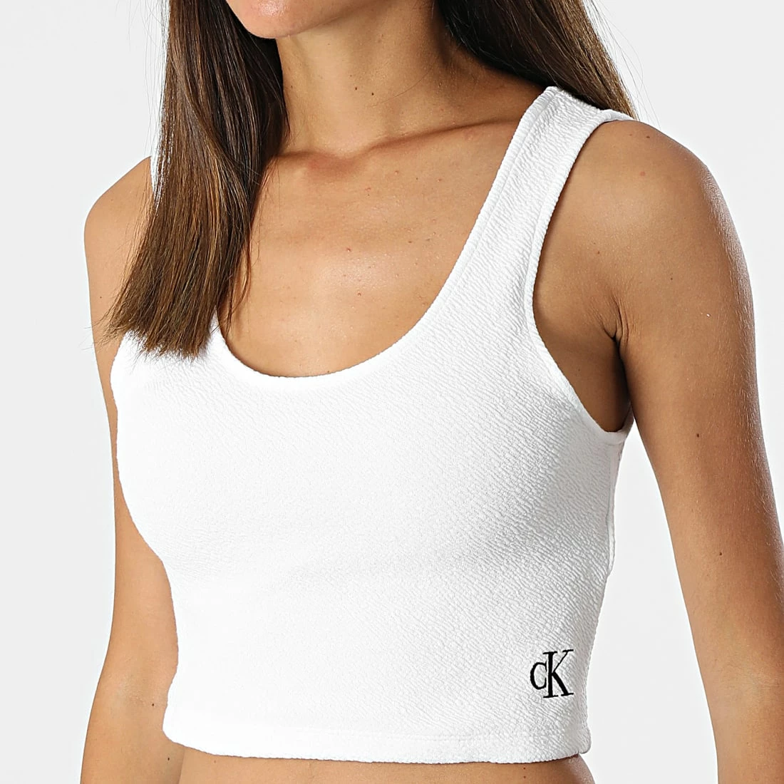Le moins cher ⭐ Débardeur Femme Crop 9659 Blanc de Calvin Klein 😍 3 Le moins cher ⭐ Débardeur Femme Crop 9659 Blanc de Calvin Klein 😍 – Image 3