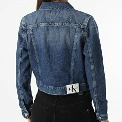 Budget 🥰 Veste Jean Femme Crop 9209 Bleu Denim de Calvin Klein 🔥 -Calvin Klein Soldes Magasin calvin klein 321534 J20J219209 1BJ 20220607T155546 04