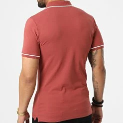 Top 10 ✨ Polo Manches Courtes Tipping Slim 5603 Brique de Calvin Klein 🔔 -Calvin Klein Soldes Magasin calvin klein 321908 J30J315603 XLN 20220617T154416 04