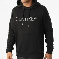 Coupon 🛒 Sweat Capuche Logo 4060 Noir de Calvin Klein 😀