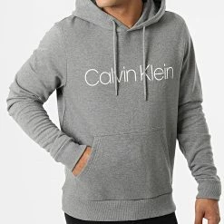 Grosses soldes ⌛ Sweat Capuche Cotton Logo 4060 Gris Chiné de Calvin Klein 🌟 -Calvin Klein Soldes Magasin calvin klein 322186 K10K104060 092 20220617T151615 03