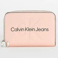 Tout neuf 😉 Portefeuille Femme Sculpted Zip around 7229 rose de Calvin Klein 👏