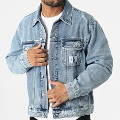 Vente flash 🧨 Veste Jean Regular 90s 1516 Bleu Denim de Calvin Klein ✨