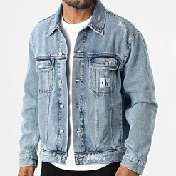 Vente flash 🧨 Veste Jean Regular 90s 1516 Bleu Denim de Calvin Klein ✨ -Calvin Klein Soldes Magasin calvin klein 322345 J30J321516 1A4 20220617T154706 03