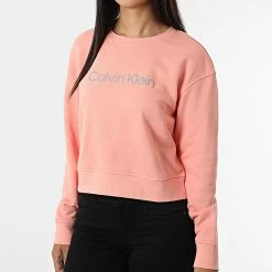 Meilleure vente ✨ Sweat Crewneck Femme W312 Corail de Calvin Klein 🔥 -Calvin Klein Soldes Magasin calvin klein 323936 00GWS2W312 T34 20220621T135726 03