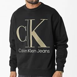 Meilleure affaire 🎁 Sweat Crewneck 0845 Noir de Calvin Klein 🎉