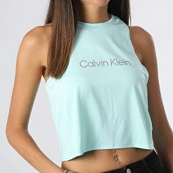 Tout neuf 😉 Débardeur Femme GWS2K183 Bleu Clair de Calvin Klein ❤️