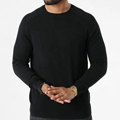 Bon marché ⭐ Sweat Crewneck Modern Modal 0477 Noir de Calvin Klein ✨