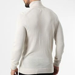 Nouveau ✔️ Sweat Col Montant Zippé Superior Wool 9915 Beige de Calvin Klein 🌟 -Calvin Klein Soldes Magasin calvin klein 324933 K10K109915 ACE 20220630T151146 04