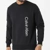 Sortie 🔔 Sweat Crewneck Off Placement Logo 9688 Noir de Calvin Klein 🎉