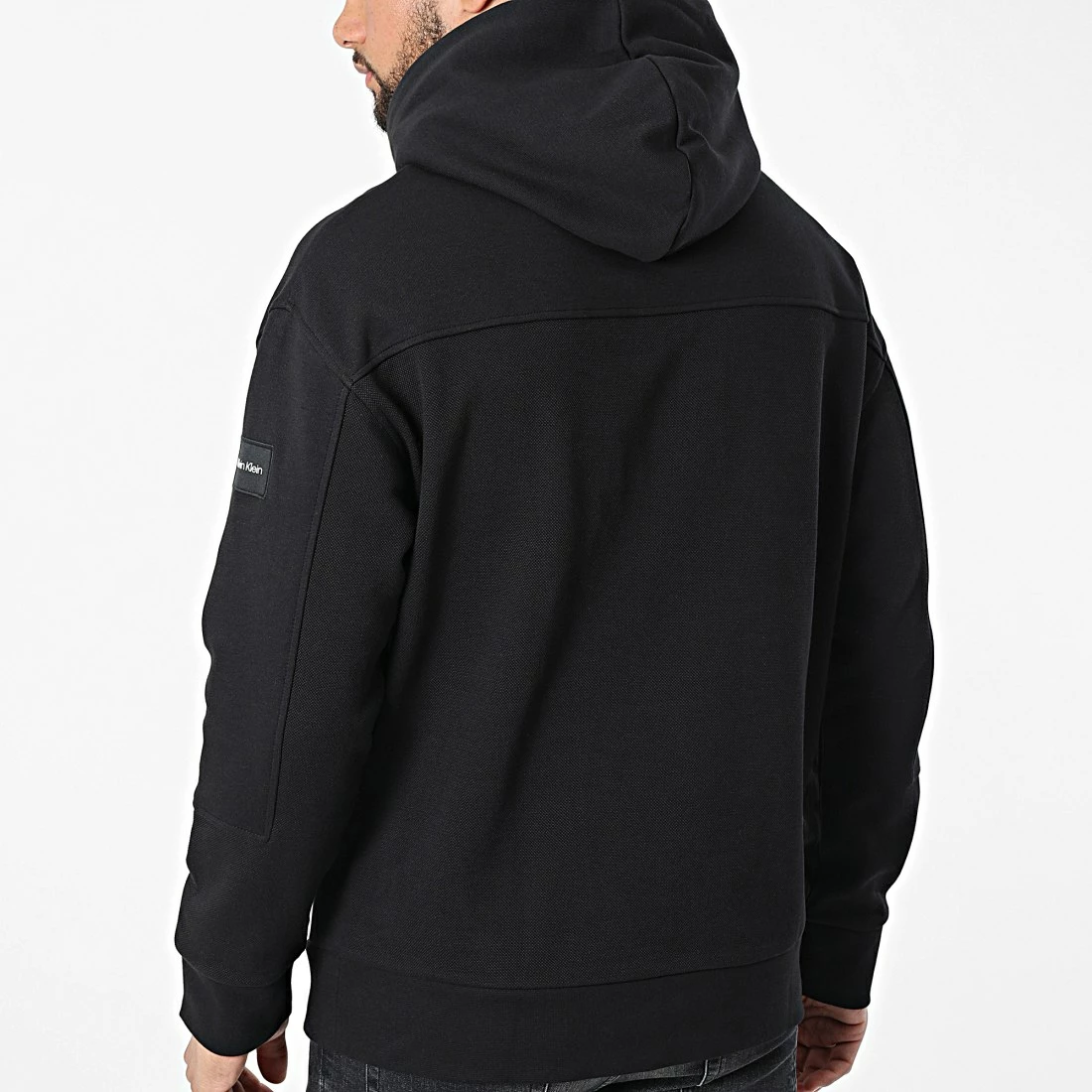 Bon marché 💯 Sweat Capuche Pique Interlock Comfort 9704 Noir de Calvin Klein 🎁 4 Bon marché 💯 Sweat Capuche Pique Interlock Comfort 9704 Noir de Calvin Klein 🎁 – Image 4