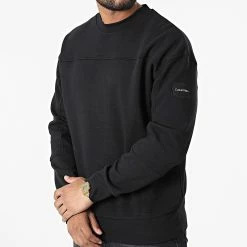 Top 10 😍 Sweat Crewneck Pique Interlock Comfort 9708 Noir de Calvin Klein 🧨