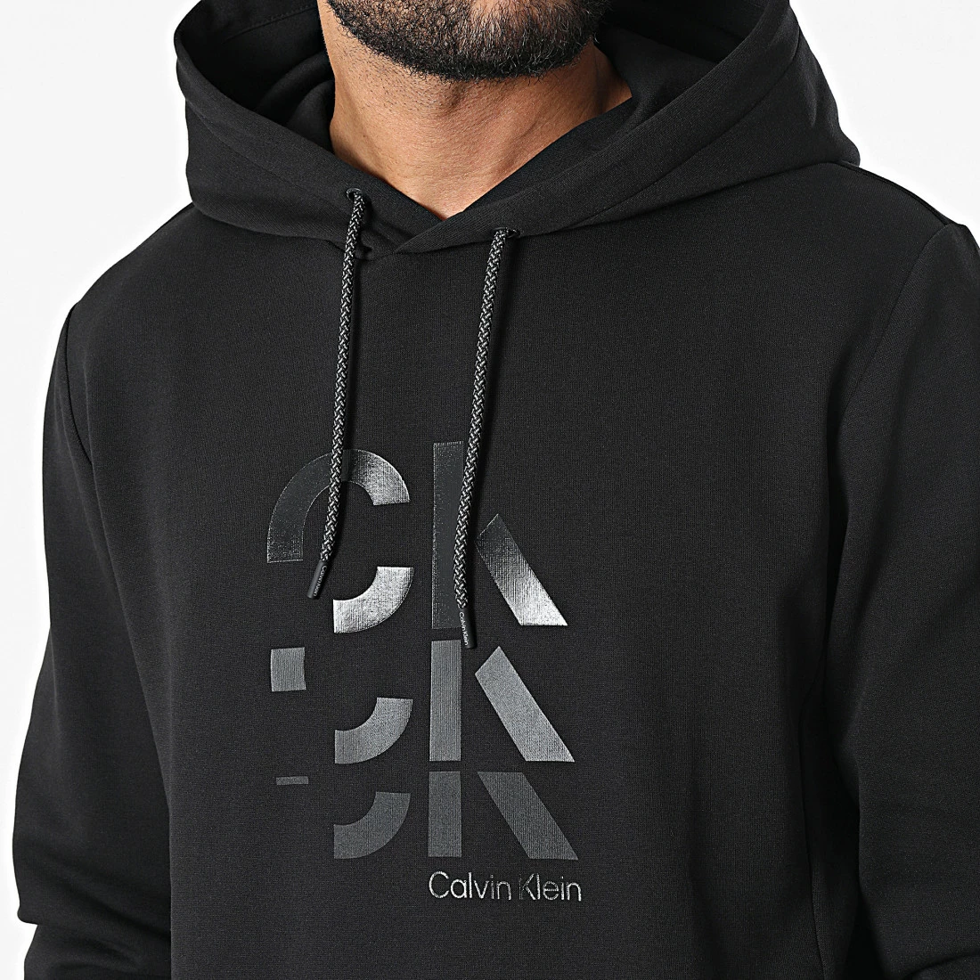 Remise 🔔 Sweat Capuche Graphic Triple Logo 9713 Noir de Calvin Klein 🥰 2 Remise 🔔 Sweat Capuche Graphic Triple Logo 9713 Noir de Calvin Klein 🥰 – Image 2