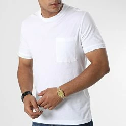 Tout neuf 🛒 Tee 👚 Shirt Poche Logo Jacquard 9961 Blanc de Calvin Klein ✔️ -Calvin Klein Soldes Magasin calvin klein 326435 K10K109961 YAF 20220706T160816 03