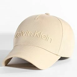 Grosses soldes 💯 Casquette Technical Logo 9217 Beige de Calvin Klein 👏