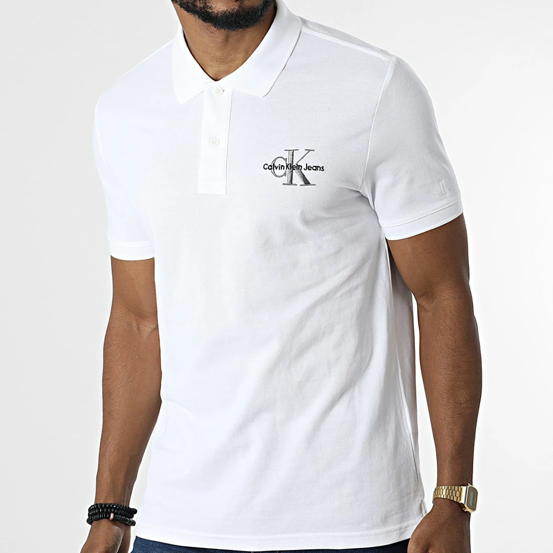 Bon marché 🎉 Polo Manches Courtes 0889 Beige Clair de Calvin Klein 👍 1 Bon marché 🎉 Polo Manches Courtes 0889 Beige Clair de Calvin Klein 👍