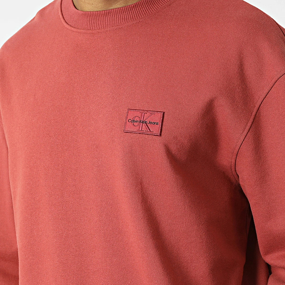Vente flash 🌟 Sweat Crewneck 1544 Rouge Brique de Calvin Klein 🥰 2 Vente flash 🌟 Sweat Crewneck 1544 Rouge Brique de Calvin Klein 🥰 – Image 2