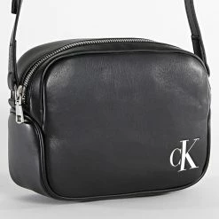Bon marché ⌛ Sac A Main Femme Sleek Noir de Calvin Klein 🤩