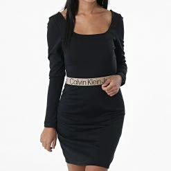 Promo 🌟 Robe Femme 0015 Noir de Calvin Klein 🛒