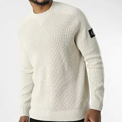 Le moins cher 💯 Pull 1692 Beige de Calvin Klein 😍
