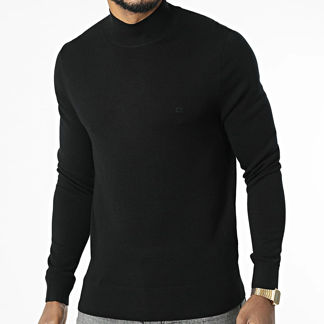 Meilleure affaire ✔️ Pull Col Roulé Superior Wool 0424 Noir de Calvin Klein 🌟 1 Meilleure affaire ✔️ Pull Col Roulé Superior Wool 0424 Noir de Calvin Klein 🌟