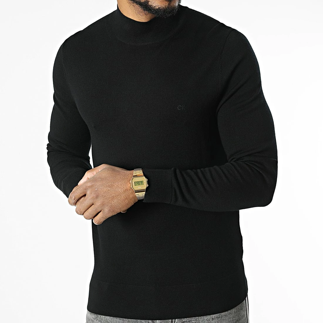 Meilleure affaire ✔️ Pull Col Roulé Superior Wool 0424 Noir de Calvin Klein 🌟 3 Meilleure affaire ✔️ Pull Col Roulé Superior Wool 0424 Noir de Calvin Klein 🌟 – Image 3