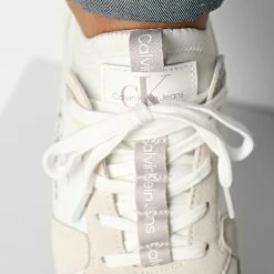 Sortie 😉 Baskets Runner Sock Lace Up 0553 Bright White de Calvin Klein 😀 -Calvin Klein Soldes Magasin calvin klein 328578 YM0YM00553 YAF 20220727T152953 03