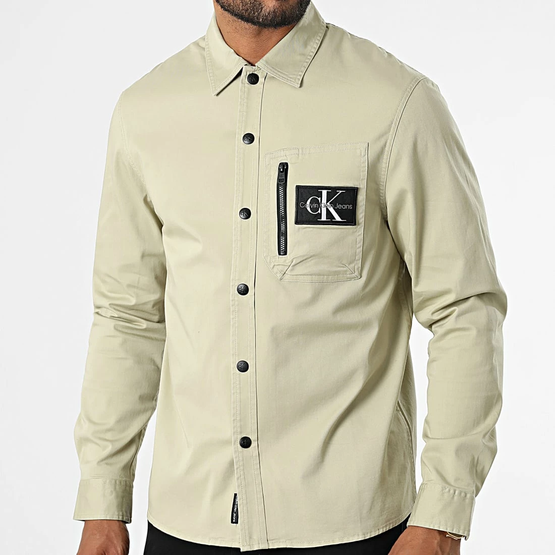 Meilleure vente 🧨 Surchemise 0916 Vert Kaki Clair de Calvin Klein 🎁 1 Meilleure vente 🧨 Surchemise 0916 Vert Kaki Clair de Calvin Klein 🎁