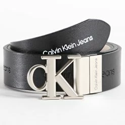 Le moins cher 🔥 Ceinture Femme Réversible Round Mono Plaque 0154 Noir Beige de Calvin Klein 🌟 -Calvin Klein Soldes Magasin calvin klein 328724 K60K610154 OGS 20220802T155507 03