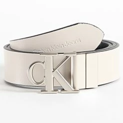 Le moins cher 🔥 Ceinture Femme Réversible Round Mono Plaque 0154 Noir Beige de Calvin Klein 🌟 -Calvin Klein Soldes Magasin calvin klein 328724 K60K610154 OGS 20220802T155509 04
