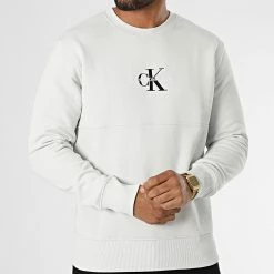 Les meilleures critiques de ⌛ Sweat Crewneck Monologo 0837 Gris de Calvin Klein 👏 -Calvin Klein Soldes Magasin calvin klein 329702 J30J320837 PRF 20220729T161252 03