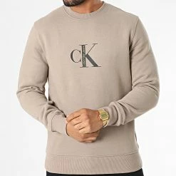 Budget 😀 Sweat Crewneck 1900 Beige de Calvin Klein 🧨 -Calvin Klein Soldes Magasin calvin klein 329704 J30J321900 A03 20220729T161121 03