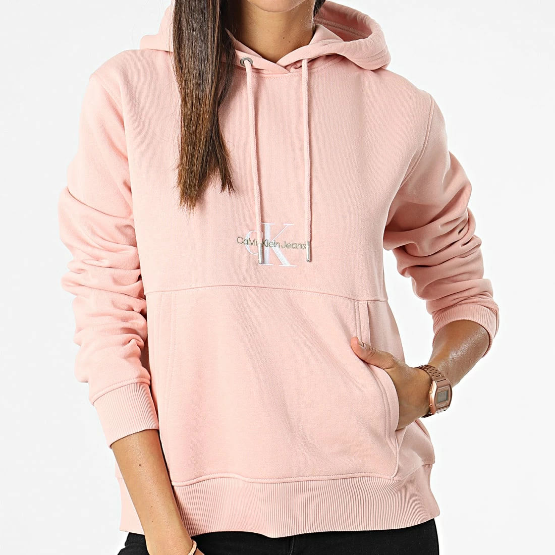 Offres 🔔 Sweat Capuche Femme Monologo 8983 Rose de Calvin Klein 💯 1 Offres 🔔 Sweat Capuche Femme Monologo 8983 Rose de Calvin Klein 💯